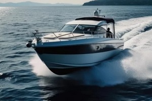 yatch in the ocean
