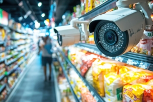Security Cameras Installed in A Grocery Store