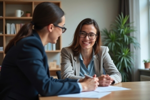 Retail Shop Owner Discussing Inventory Insurance Coverage with Agent