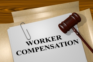 Workers Compensation Document with Gavel Representing Law